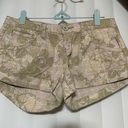 No Bo  No Boundaries olive with some blush pink floral detailing cuffed shorts Photo 0