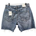 Forever 21  Jean Shorts Womens 30 Blue 90s High Rise Raw Hem Denim Cutoff Loose Photo 2