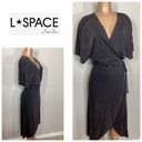 l*space New. L* distressed black wrap dress. Small. Retails $178 Photo 1