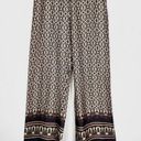 Cache NWT  Black & Tan Printed Lightweight Wide Leg Pants Photo 0