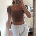 PacSun Brown Crop Top Photo 1