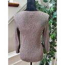 August Silk  Women's Brown Scoop Neck Long Sleeve Pullover Knit Sweater Size PL Photo 5