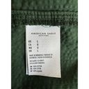 American Eagle  Women's Large Tank Dress Green Corduroy Pockets Zip-Up Cotton Photo 3