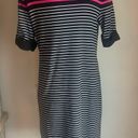 Karen Scott  sport striped dress 100 % cotton stretch size medium sporty dress Photo 3