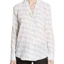 Equipment  Keira Long Sleeve Silk Button DownHorse Print Light Gray S Photo 0