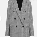 All Saints Women's Grey Plaid Oversized Blazer Size 2 Photo 10