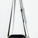 Anthropologie Faux Leather Clamshell Clutch Crossbody Black Photo 0