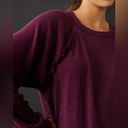 Pilcro  Ruffled Raglan Thermal Top, Berry, XS Photo 1