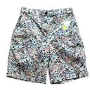 Bermuda Boden Floral Paisley Print High Waist  Lavender Shorts Size 8 NWT Photo 1