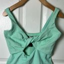 Beach Riot Mint Cable Knit Twist Cut Out Neck Tyler One Piece Creme De Knit L Photo 3