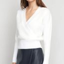 Modern Citizen  Marlowe White Wrap Front Sweater Photo 2