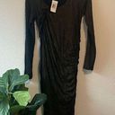 The Vanity Room NWT  size medium black with gold shimmer dress Photo 0