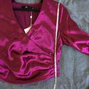 Missguided NWT  Pink Satin Wrap Blouse Photo 13