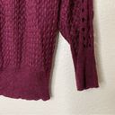 Lane Bryant  Women’s Size 14/16 Burgundy Knit Dolman Sweater Photo 3