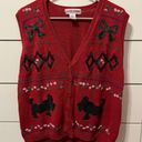 Vintage Christmas Schnauzer Sweater Vest Size XL Photo 1