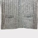 Jantzen  Cardigan Sweater Vest Size Large Cable Knit Grey Grandpa Dad Vest Photo 2