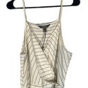 Market & Spruce  White Striped Annora Faux Wrap Sleeveless Knit Dress Women Sz L Photo 2