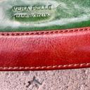 Vera Pelle Vintage Purse Di  Green Leather Dome Satchel Crossbody Made in Italy. Photo 2