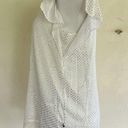 Tommy Hilfiger  Mock neckline ruffle Flutter Sleeve top MEDIUM pin dots off white Photo 8