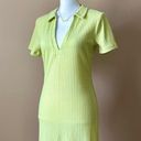 West of Melrose  | Yellow Ribbed Body Con Mini Dress Sz L Photo 2