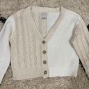 Joie Two Toned Button Down Cardigan Sweater Photo 2