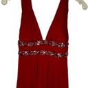 B Darlin  Red Halter Formal Maxi Dress Photo 4