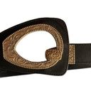 Coldwater Creek  Black Leather‎ Belt Size S/M Photo 0