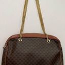 CELINE  Vintage Macadam Chain Shoulder Bag Leather PVC interior monogram brown Photo 1