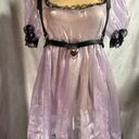 Dolls Kill Widow  Puff Sleeve Organza Babydoll Dress Harness Photo 0