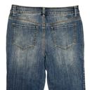 Chico's  Platinum Size 0 US 4 Straight Leg Crop Jean Cotton Stretch Med Wash Blue Photo 4