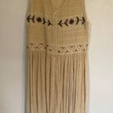 M.P.H vintage 90s boho tan embroidered sleeveless maxi dress size M Size M Photo 0