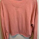 belle du jour  Cropped Quarter Button Collar Peach Long Sleeve Fleece Lined Top M Photo 8