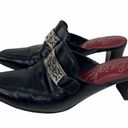 Brighton  Black Leather Mules Size 6.5 Photo 0