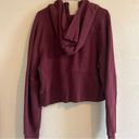 Lululemon  Scuba 1/2 Zip Cropped Hoodie Sweatshirt Womens M/L Maroon Photo 2