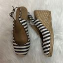 Krass&co G.h. Bass &  Emilie Espadrilles Cream And Blue Jute, Wedge Sandals Size 6 B-24 Photo 0