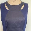 Cache  Dress  Womens Sleeveless Blue Textured Sheath Open Back Date Night Sz 12 Photo 3