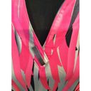 Polo JAMIE SADOCK V neck M golf  shirt neon pink, silver black art designs Photo 4