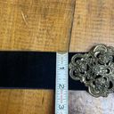 Vintage Regency Baroque Silverand velvet belt large Black Photo 2