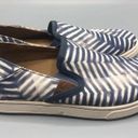 Olukai  Shoes Womens 7 Pehuea Pai Slip On Sneakers Blue White Canvas Stripe Low Photo 1