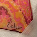 Edge $195 Echo, 100% Silk scarf hand rolled  paisley print, long rectangle Photo 3