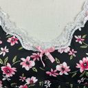 Marilyn Monroe  Pajama Tank Top Camisole Black Floral White Lace Pink Straps Photo 1