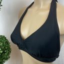 Athleta  Black Underwire Halter Tie Swim Suit Bikini Top L Photo 1