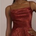 David's Bridal David’s Bridal 
jacquard cowl neck bridesmaid dress Cinnamon Photo 3