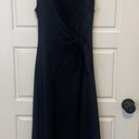 Patagonia  Wrap It Up Black Sleeveless Faux Wrap Midi Dress small Photo 0