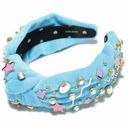 Lele Sadoughi NWT  x Barbie Crystal Star Knotted Headband Photo 0