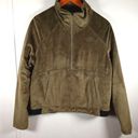 The North Face  Shelba Rasquel olive green reversible Fleece 1/2 zip size large Photo 0