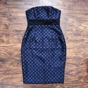 Tracy Reese Plenty by  • Nadia blue jacquard dress sheath strapless party Photo 3