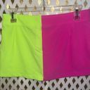 Love Shack Fancy NWT  X Hurley Solid Blocked Boardie Skirt neon pink green swimsuit Photo 5