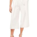 CeCe  Womens White Zippered Belted Gaucho Wear To Work Wide Leg Pants 6 (b13) Photo 1