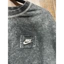 Nike SPORTSWEAR REBEL CREWNECK GREY ACID WASH CROPPED SWEATSHIRT Photo 2